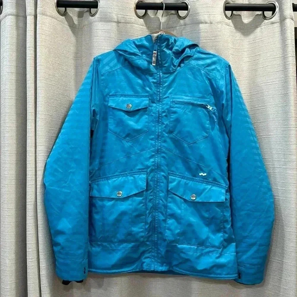 Foursquare women’s snowboarding, ski jacket, cobalt, blue size medium